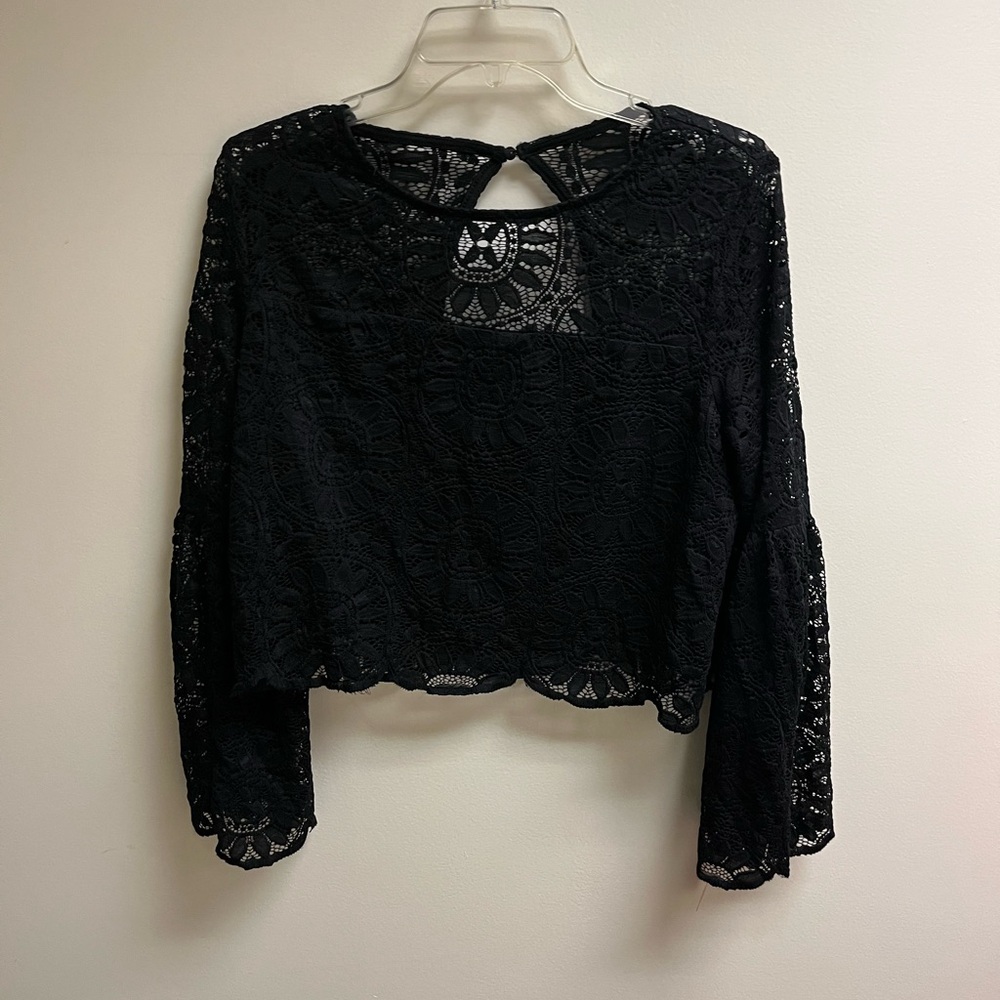 Xhilaration Black Lace Blouse